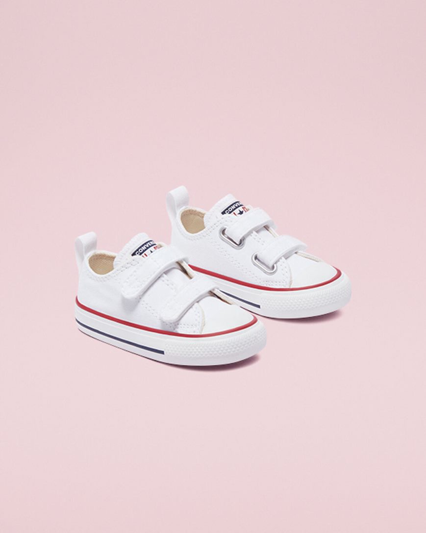 Girls' Converse Chuck Taylor All Star Easy-On Low Top Shoes White / Dark Red / Navy | AU E4951R